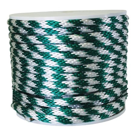 Clean All P7240S0200G70S Solid Braid Poly Derby Rope Spool 0.62 in. x 140 ft. CL2516093